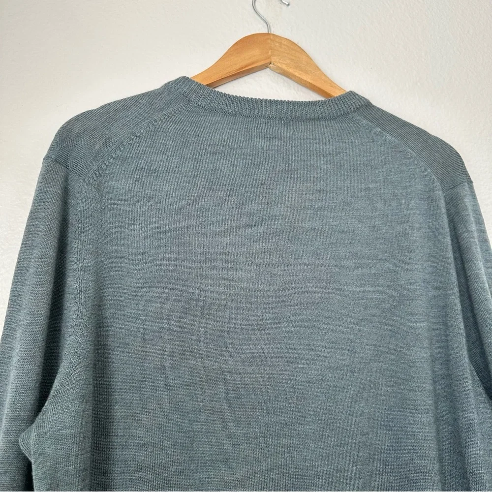 J. Crew V-Neck Pullover 100% Wool Sweater Large preppy shirt Academia school boy
